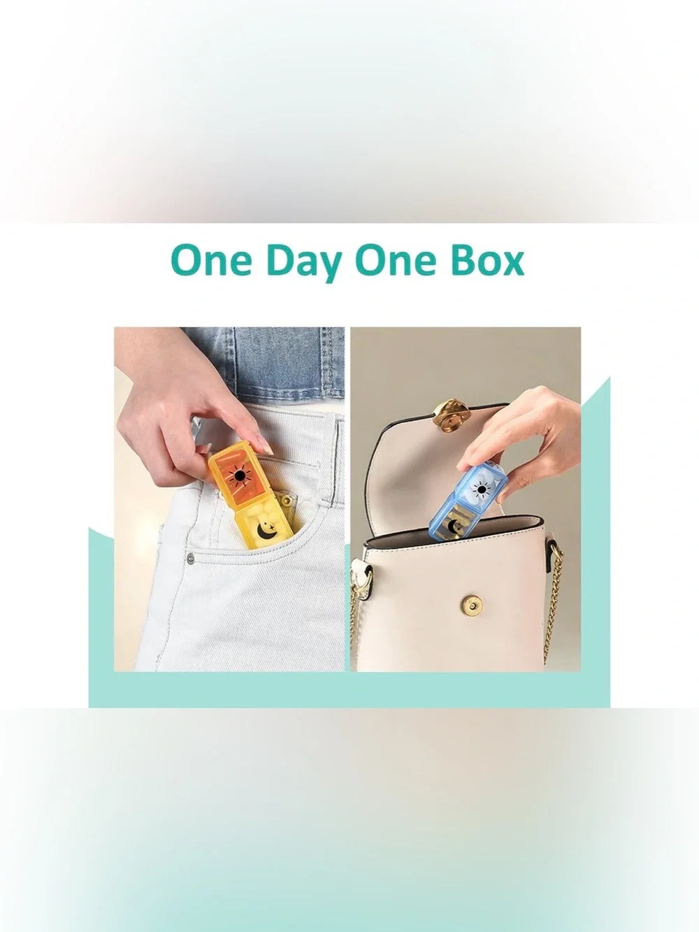 Monthly Pill Organizer 2 Times a Day, 30 Day Box Large Removable Cases